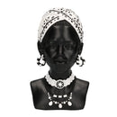 Statua in resina busto donna africana cm 18x20xh30