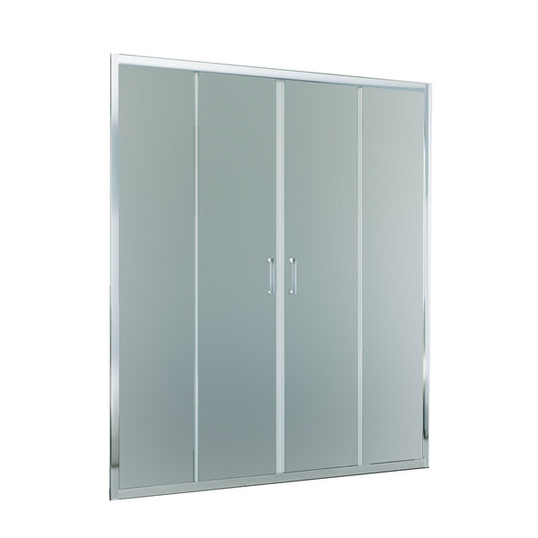 prezzo Porta Parete Doccia 2 ante Scorrevoli Centrali in Cristallo Opaco 6mm H195 Bonussi Tosca Varie Misure