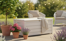 Baule da Esterno Keter Brightwood 145x69,7x60,3 cm in Resina Bianco