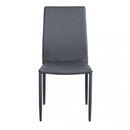 Sedia Cammie 41x50x91 h cm in Similpelle Grigio scuro