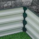 Letto per Orto Rialzato a Fondo Aperto con Rivestimento 120x120x30 cm in Acciaio Zincato Verde