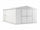 Casetta Box da Giardino in Lamiera di Acciaio Porta Utensili 327x459x217 cm Enaudi Bianco