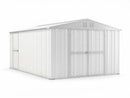 Casetta Box da Giardino in Lamiera di Acciaio Porta Utensili 327x459x217 cm Enaudi Bianco