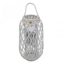 Lanterna Floriane   in Vimini Bianco