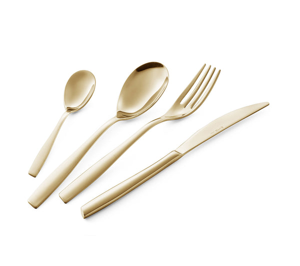 Servizio Set di Posate 24 Pezzi in Acciaio 18/10 PVD Eme Eleven Gold prezzo