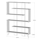 Libreria 120x164h cm Jane bianca particolari noce