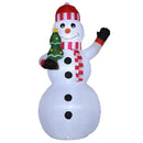 Pupazzo di Neve Gonfiabile 93x83x180 cm con Luci LED da Esterno e Interno