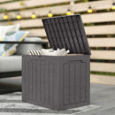 Baule da Giardino 56x41x50 cm con Maniglie Contenitore Porta Attrezzi Impermeabile in PP Marrone      
