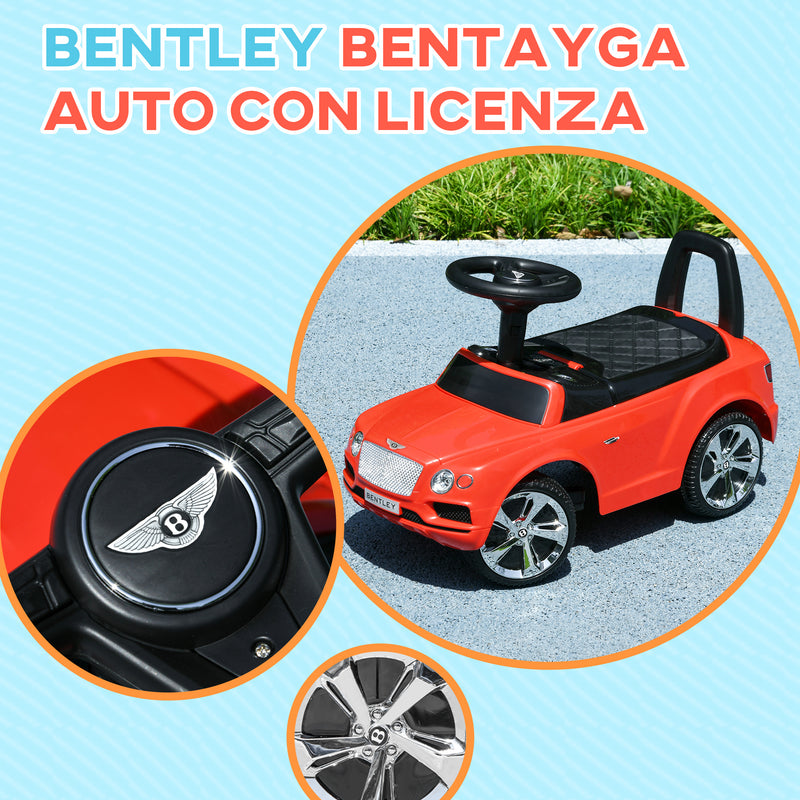 Macchina Cavalcabile a Spinta per Bambini Licenza Ufficiale Bentley Bentayga Rosso   