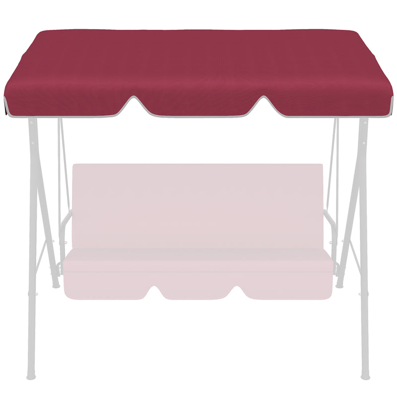 Tettuccio di Ricambio per Dondolo 192x144 cm in Poliestere Rosso