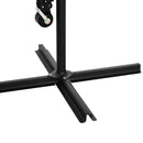 Ombrellone da Giardino 295x295x242 cm con Zanzariera e Base a Croce Grigio Scuro  