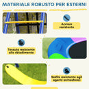 Playground 6 in 1 350x183x200 cm con Altalene Canestro Arrampicata per Bambini 3-8 Anni   