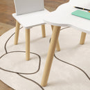 Set Tavolo con 2 Sedie per Bambini Corona Bianco  