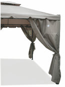 Gazebo da Giardino in Metallo 3x3m Soriani Tangeri Tortora