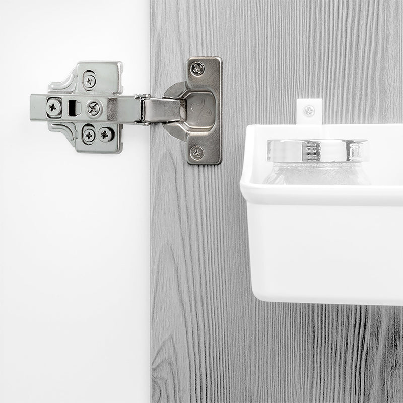 Cerniera a Scodellino 35 mm Mezzo Collo 100° con Basetta 20 Pezzi Emuca