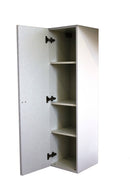 Parete Attrezzata Mobili Soggiorno 3 Pensili 1 Vetrina in Melaminico Laccato 272x36x200cm TFT Primo Bianco