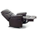 Poltrona Relax Reclinabile Manuale Rivestimento in Cuoio Diana Marrone