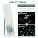 Specchio da Terra e Parete 45x37x158,5 cm Struttura in Alluminio