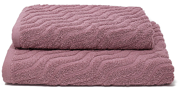 sconto Set Spugna Asciugamani Ospite + Salvietta Sally Onda Vinaceo