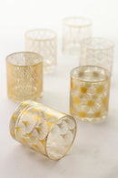 Confezione 6 Bicchieri Acqua in Vetro 300ml Villa d'Este Home Tivoli Opera Oro