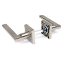 Maniglie Perth per Porta da Interno con Rosetta 50 x 50 mm Alluminio e Zama Nickel 5 Set. Emuca