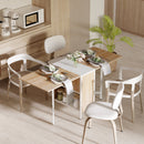 Tavolo Pieghevole Salvaspazio con 4 Scompartimenti Rovere e Bianco 169x62x75 cm 
