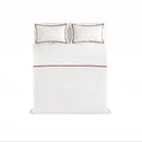 Set Lenzuola Sopra Sotto e Federe Linea Venere in Raso di Cotone Bordeaux Varie Misure