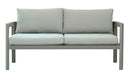 Divano 2 Posti da Giardino 155x60x75 cm Marsiglia in Alluminio Tortora e Grigio Cenere
