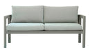 Divano 2 Posti da Giardino 155x60x75 cm Marsiglia in Alluminio Tortora e Grigio Cenere