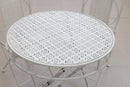 Set da Giardino Pieghevole in Ferro con Tavolo e 2 Sedie Soriani Loire Breakfast Bianco