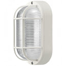 Plafoniera applique ovale E27 con griglia tartaruga bianca e campana in vetro