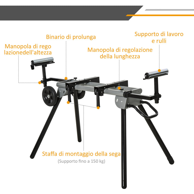 Cavalletto Per Sega Pieghevole In Acciaio, Capacità 100 Kg, Con Ingranaggio Ottagonale, Stabile E Compatto Per Legna Da Ardere E Taglio Legno