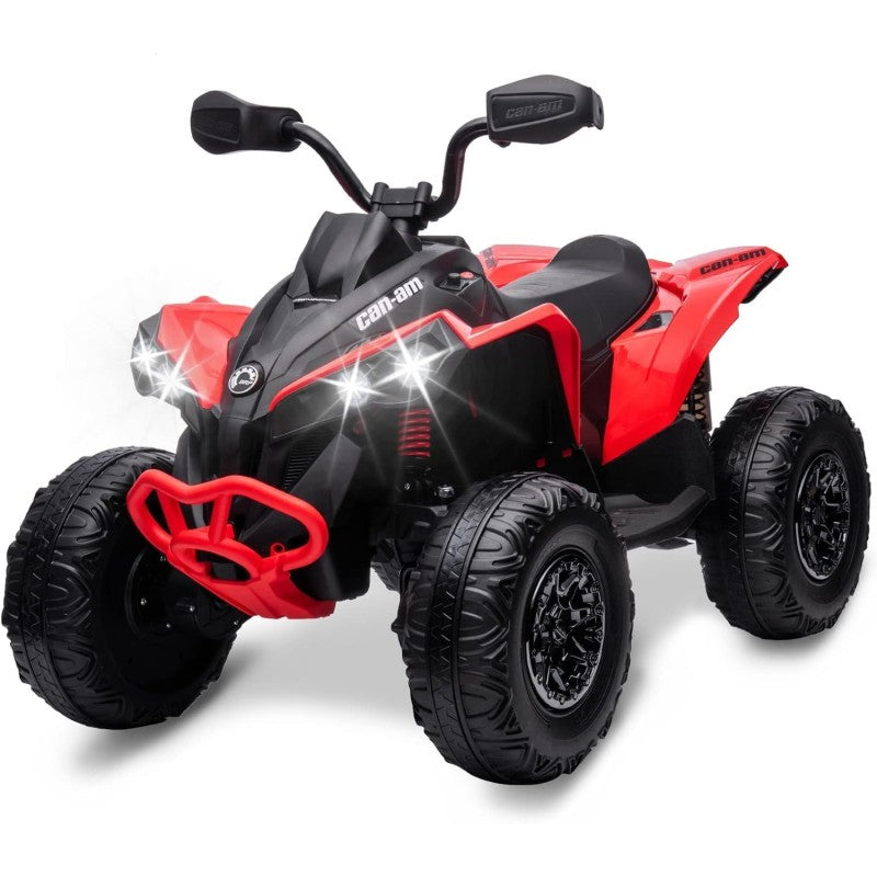 Quad Elettrico per Bambini Licenza Can-Am Renegade 12V ATV Telecomando e Ammortizzatori Rosso  