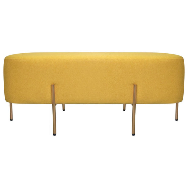 acquista Pouf Poggiapiedi 97x39x40 cm in Tessuto Kate Giallo