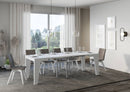 Tavolo Allungabile 90-246x90x77 cm Naxy Bianco Frassino