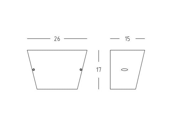 Lampada Applique Conico Colore Grigio per Esterno Linea Umbe Sovil