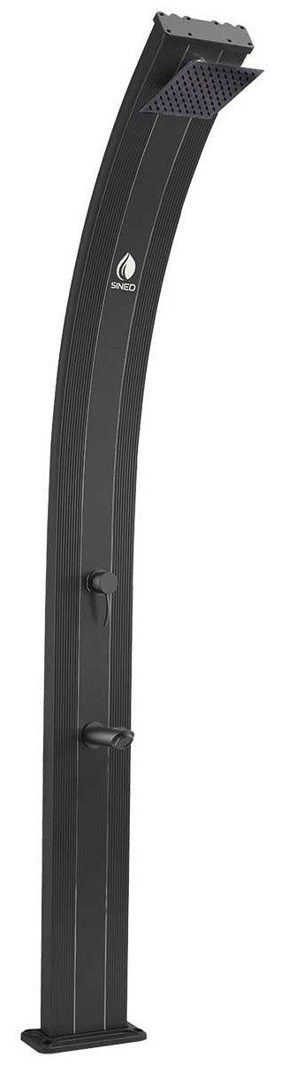 Doccia Solare da Giardino 30L Miscelatore e Lavapiedi Sined Lea Nera sconto