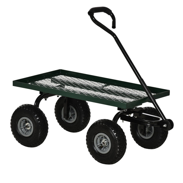 online Carrello da Giardino 94x48.5x100 cm Capacità 150 kg in Acciaio Nero e Verde