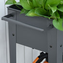Portapiante Fioriera da Giardino 104x39x80 cm in Metallo Grigio