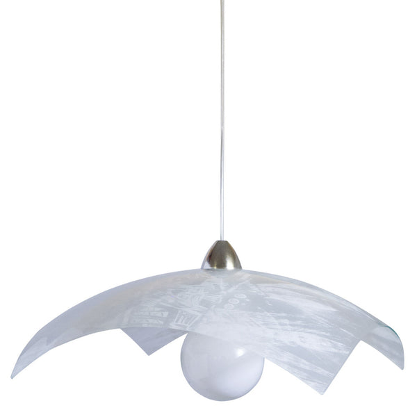 Sospensione D50 1xE27 Montatura Cromo-Trasparente Vetro Lastra Astratto E-Energy Roberta acquista