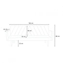 Divano Letto Clic Clac 182x64x80 cm in Tessuto Marrone