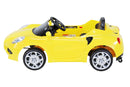 Macchina Elettrica per Bambini 12V con Licenza Alfa Romeo 4C Gialla