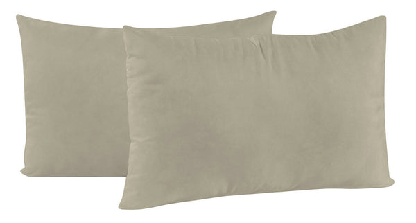 prezzo Coppia di Federe 52x82 cm in Microfibra Tinta Unita Tortora