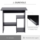 Scrivania Moderna Porta PC e Ripiano Tastiera Estraibile 80x45x75 cm Nero  