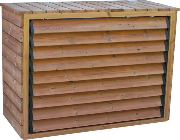 prezzo Copri Condizionatore con Veneziane Mobili 132x58x98 cm in Legno Abete Termo Trattato