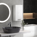 Pensile da Bagno 1 Anta 37x22,5x70 cm in MDF Bianco
