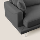 Divano 3 Posti 218x88x93 cm in Tessuto Antracite