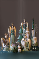 Set 2 Palle di Natale da Appendere Ø 11 cm in Metallo Tiffany Bianco