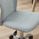Sedia da Ufficio Ergonomica Senza Braccioli 43x58x90-100 cm in Tessuto a Rete Grigio 