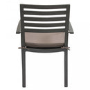 Poltrona Formentera con Cuscino 46x62x84 h cm in Alluminio Taupe
